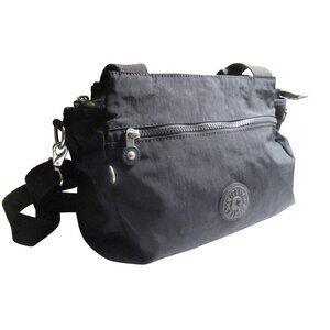*Kipling Black Nylon 2-Way Crossbody Travel Bag With Adjustable Strap